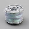 10 Yards Polyester Iridescent Lace Ribbon OCOR-WH20001-12G-2