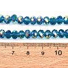Electroplate Transparent Glass Beads Strands EGLA-A046-01B-10-4