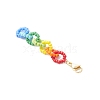 Glass Chain Pendant Decorations HJEW-TA00358-4