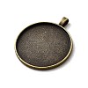 Vintage Tibetan Style Alloy Big Pendant Cabochon Settings X-TIBEP-M018-117AB-NF-2