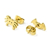 Cute Little Animal Theme 304 Stainless Steel Stud Earrings EJEW-B041-04F-G-2