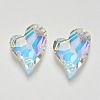 K9 Glass Rhinestone Pendants GLAA-F083-01B-2