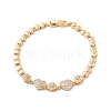 Brass Micro Pave Cubic Zirconia Link Chain Bracelets KK-R217-38G-4