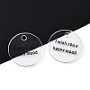 Transparent Acrylic Pendants TACR-T028-28-3