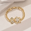 Brass Micro Pave Cubic Zirconia Link Bracelets LX2586-1-1