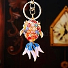 Colorful Diamond Goldfish Car Keychain Metal Cute Women's Bag Pendant Keychain Ring Inlaid with Diamonds Accessories Gift Wholesale PW-WGA667C-02-1