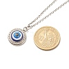 Stainless Steel Evil Eye Pendant Necklace for Women NJEW-JN03893-6