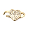 Brass Micro Pave Clear Cubic Zirconia Connector Charms KK-A266-09B-G-1