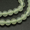 Natural New Jade Stone Round Bead Strands G-O039-16-4mm-2