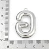 304 Stainless Steel Pendants STAS-I325-146P-G-3