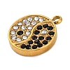 304 Stainless Steel Rhinestone Pendants STAS-S131-21G-2