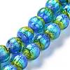 Handmade Silver Foil Lampwork Beads FOIL-K001-02A-12mm-1