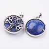 Natural Lapis Lazuli Pendants KK-K216-A09-2