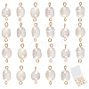 30Pcs Natural Cultured Freshwater Pearl Connector Charms PALLOY-SC00003-1