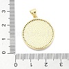 Brass Micro Pave Clear Cubic Zirconia Pendants KK-A221-01G-3