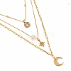 Brass Double Layer Necklaces & Pendant Necklaces Sets NJEW-JN02941-1