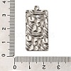 Textured 304 Stainless Steel Pendants STAS-G344-03B-P-3