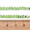 Electroplate Transparent Glass Beads Strands GL-CBA7A17-01A-11-3