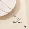 Stainless Steel Abstract Face Pendant Necklaces HK0528-11-1