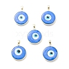 Handmade Evil Eye Lampwork Pendants LAMP-F031-03G-06-1