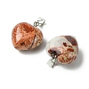 Natural Red Rainbow Jasper Pendants G-F820-10A-24-2