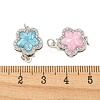 Rack Plating Brass Micro Pave Cubic Zirconia & Shell & Enamel Box Clasps KK-S373-02P-3