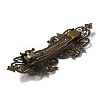 Brass Filigree Hair Barrette OHAR-PW0001-201AB-2