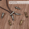 6Pcs 2 Colors Brass Cord End KK-OC0001-62-4