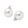 Plastic Imitation Pearl Beads Pendants STAS-Z009-02F-P-2