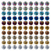 100Pcs 10 Colors Electroplated Natural Lava Rock Beads Strands G-PJ0001-03C-1