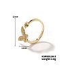 Cute and Fashionable Butterfly Brass Finger Rings FK7624-4-1