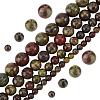 Olycraft 4 Strands 4 Styles Natural Dragon Blood Jasper Bead Strands G-OC0005-10-1