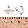 Brass Micro Pave Clear Cubic Zirconia Pendants KK-B102-29P-3