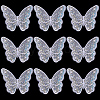 Butterfly Polyester Embroidery Ornament Accessories PATC-WH0008-23-1