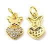 Rack Plating Brass Micro Pave Cubic Zirconia Charms KK-D036-14G-1