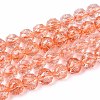 Crackle Transparent Glass Beads Strands GLAA-N063-8mm-06-1