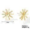 French Style Sunflower Stud Earrings with Rhinestones YY5133-2-1