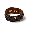 Faux Suede Snap Cord Bracelet BJEW-F428-07-4