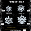 36Pcs Snowflake Plastic Pendant Decorations DIY-CP0013-33A-2