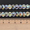 Electroplate Transparent Glass Beads Strands EGLA-B011-08A-AB02-4