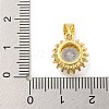 Rack Plating Brass Micro Pave Cubic Zirconia Pendants KK-G513-06G-3