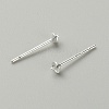 Brass Pearl Cup Stud Earring Findings LS-STER-WH0013-02-1