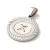 304 Stainless Steel Pendants STAS-I204-X-P-2