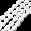 Electroplated Glass Shell Pearl Beads Strands BSHE-B009-D01-01-1