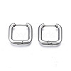 304 Stainless Steel Square Hoop Earrings STAS-S103-31P-1