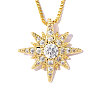 Brass Clear Cubic Zirconia Pendants KK-OY001-16G-1