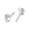 925 Sterling Silver Stud Earring Findings STER-K167-027C-S-1