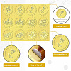 6 Patterns Aluminium-foil Paper Adhesive Embossed Stickers DIY-WH0451-003-3