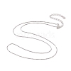 Anti-Tarnish Rhodium Plated 925 Sterling Silver Chain Necklace NJEW-A011-03A-P-2