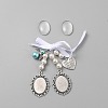 Wedding Bouquet Alloy & Glass Photo Charms DIY-WH20004-07B-AS-1